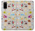 S2321 飲食パターン Food and Drink Seamless Samsung Galaxy S20 バックケース、フリップケース・カバー
