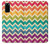 S2362 カラフルなシェブロンジグザグパターン Rainbow Colorful Shavron Zig Zag Pattern Samsung Galaxy S20 バックケース、フリップケース・カバー