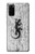 S2446 木材のヤモリ グラフィックプリント Gecko Wood Graphic Printed Samsung Galaxy S20 バックケース、フリップケース・カバー