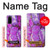 S2907 パープルターコイズ宝石グラフィックプリント Purple Turquoise Stone Samsung Galaxy S20 バックケース、フリップケース・カバー