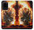 S0863 地獄火スカル Hell Fire Skull Samsung Galaxy S20 Plus, Galaxy S20+ バックケース、フリップケース・カバー
