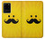 S1145 黄色の口ひげ Yellow Mustache Sun Samsung Galaxy S20 Plus, Galaxy S20+ バックケース、フリップケース・カバー