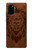 S2529 レオゾディアックタトゥーブラウングラフィック Leo Zodiac Tattoo Brown Graphic Print Samsung Galaxy S20 Plus, Galaxy S20+ バックケース、フリップケース・カバー