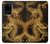 S2804 ゴールドドラゴンプリント Chinese Gold Dragon Printed Samsung Galaxy S20 Plus, Galaxy S20+ バックケース、フリップケース・カバー