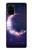 S3324 彎月・月・ギャラクシー Crescent Moon Galaxy Samsung Galaxy S20 Plus, Galaxy S20+ バックケース、フリップケース・カバー