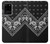 S3363 黒バンダナ Bandana Black Pattern Samsung Galaxy S20 Plus, Galaxy S20+ バックケース、フリップケース・カバー