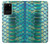 S3414 緑のヘビの鱗 グラフィックプリント Green Snake Scale Graphic Print Samsung Galaxy S20 Plus, Galaxy S20+ バックケース、フリップケース・カバー