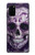 S3582 紫の頭蓋骨 Purple Sugar Skull Samsung Galaxy S20 Plus, Galaxy S20+ バックケース、フリップケース・カバー