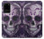 S3582 紫の頭蓋骨 Purple Sugar Skull Samsung Galaxy S20 Plus, Galaxy S20+ バックケース、フリップケース・カバー