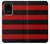 S2638 黒と赤のストライプ Black and Red Striped Samsung Galaxy S20 Ultra バックケース、フリップケース・カバー