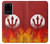 S2803 火災レッドデビル槍シンボル Fire Red Devil Spear Symbol Samsung Galaxy S20 Ultra バックケース、フリップケース・カバー
