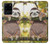 S3138 かわいいナマケモノ  Cute Baby Sloth Paint Samsung Galaxy S20 Ultra バックケース、フリップケース・カバー