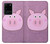 S3269 豚の漫画 Pig Cartoon Samsung Galaxy S20 Ultra バックケース、フリップケース・カバー