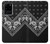 S3363 黒バンダナ Bandana Black Pattern Samsung Galaxy S20 Ultra バックケース、フリップケース・カバー