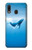 S0843 シロナガスクジラ Blue Whale Samsung Galaxy A20, Galaxy A30 バックケース、フリップケース・カバー