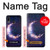 S3324 彎月・月・ギャラクシー Crescent Moon Galaxy Samsung Galaxy A20, Galaxy A30 バックケース、フリップケース・カバー