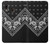 S3363 黒バンダナ Bandana Black Pattern Samsung Galaxy A20, Galaxy A30 バックケース、フリップケース・カバー