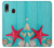 S3428 アクア 海星 貝 Aqua Wood Starfish Shell Samsung Galaxy A20, Galaxy A30 バックケース、フリップケース・カバー