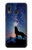 S3555 狼 Wolf Howling Million Star Samsung Galaxy A20, Galaxy A30 バックケース、フリップケース・カバー