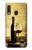 S2042 ブドウのボトルと赤ワインのグラス A Grape Vineyard Grapes Bottle and Glass of Red Wine Samsung Galaxy A20e バックケース、フリップケース・カバー