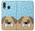 S2669 犬の足 骨 可愛い漫画のパターン Cute Dog Paws Bones Cartoon Samsung Galaxy A20e バックケース、フリップケース・カバー