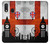 S2979 イングランドサッカー England Football Soccer Flag Samsung Galaxy A20e バックケース、フリップケース・カバー