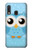 S3029 かわいい青いフクロウ Cute Blue Owl Samsung Galaxy A20e バックケース、フリップケース・カバー