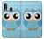 S3029 かわいい青いフクロウ Cute Blue Owl Samsung Galaxy A20e バックケース、フリップケース・カバー