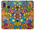 S3281 カラフルなヒッピーの花のパターン Colorful Hippie Flowers Pattern Samsung Galaxy A20e バックケース、フリップケース・カバー