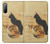 S3229 ヴィンテージ猫ポスター Vintage Cat Poster Sony Xperia 10 II バックケース、フリップケース・カバー
