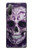 S3582 紫の頭蓋骨 Purple Sugar Skull Sony Xperia 10 II バックケース、フリップケース・カバー