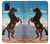 S0934 黒野生馬 Wild Black Horse Samsung Galaxy A21s バックケース、フリップケース・カバー