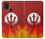 S2803 火災レッドデビル槍シンボル Fire Red Devil Spear Symbol Samsung Galaxy A21s バックケース、フリップケース・カバー