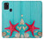 S3428 アクア 海星 貝 Aqua Wood Starfish Shell Samsung Galaxy A21s バックケース、フリップケース・カバー