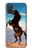 S0934 黒野生馬 Wild Black Horse Samsung Galaxy A71 5G バックケース、フリップケース・カバー