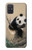 S2210 パンダふわふわアートの絵画 Panda Fluffy Art Painting Samsung Galaxy A71 5G バックケース、フリップケース・カバー