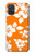 S2245 ハワイのハイビスカスオレンジ柄 Hawaiian Hibiscus Orange Pattern Samsung Galaxy A71 5G バックケース、フリップケース・カバー