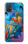 S3227 水中の世界の漫画 Underwater World Cartoon Samsung Galaxy A71 5G バックケース、フリップケース・カバー