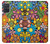 S3281 カラフルなヒッピーの花のパターン Colorful Hippie Flowers Pattern Samsung Galaxy A71 5G バックケース、フリップケース・カバー