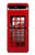 S0058 ロンドン〔イギリス〕の赤い電話ボックス Classic British Red Telephone Box Samsung Galaxy Z Flip 5G バックケース、フリップケース・カバー