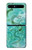 S2653 ドラゴングリーンターコイズストーングラフィックプリント Chinese Dragon Green Turquoise Stone Graphic Printed Samsung Galaxy Z Flip 5G バックケース、フリップケース・カバー