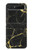 S2896 ゴールドマーブルグラフィックプリント Gold Marble Graphic Printed Samsung Galaxy Z Flip 5G バックケース、フリップケース・カバー