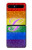 S2899 レインボーLGBTゲイプライド旗 Rainbow LGBT Gay Pride Flag Samsung Galaxy Z Flip 5G バックケース、フリップケース・カバー