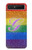 S2899 レインボーLGBTゲイプライド旗 Rainbow LGBT Gay Pride Flag Samsung Galaxy Z Flip 5G バックケース、フリップケース・カバー