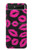 S2933 ピンクの唇のキス Pink Lips Kisses on Black Samsung Galaxy Z Flip 5G バックケース、フリップケース・カバー