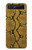 S3365 黄パイソンの皮膚 グラフィックプリント Yellow Python Skin Graphic Print Samsung Galaxy Z Flip 5G バックケース、フリップケース・カバー