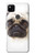 S1852 パグ犬 Pug Dog Google Pixel 4a バックケース、フリップケース・カバー