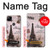 S2211 パリエッフェル塔ポストカード Paris Postcard Eiffel Tower Google Pixel 4a バックケース、フリップケース・カバー