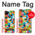 S3391 モザイクアートグラフィック Abstract Art Mosaic Tiles Graphic Google Pixel 4a バックケース、フリップケース・カバー
