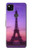 S3447 エッフェルパリの夕日 Eiffel Paris Sunset Google Pixel 4a バックケース、フリップケース・カバー